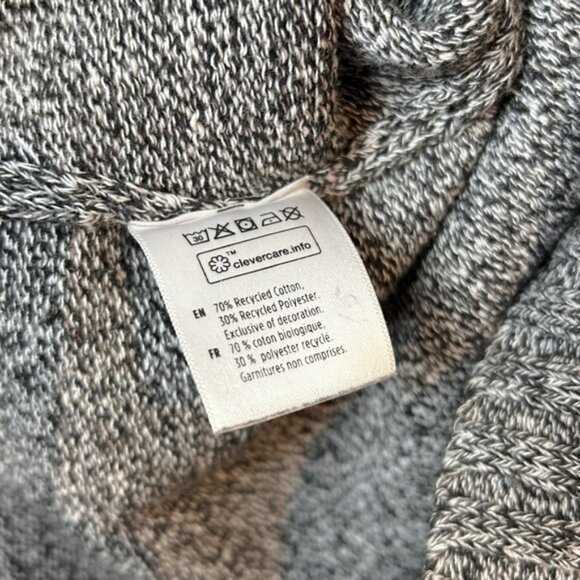 Tentree Black & White Mixed Knit Open Cardigan - Picture 6 of 7